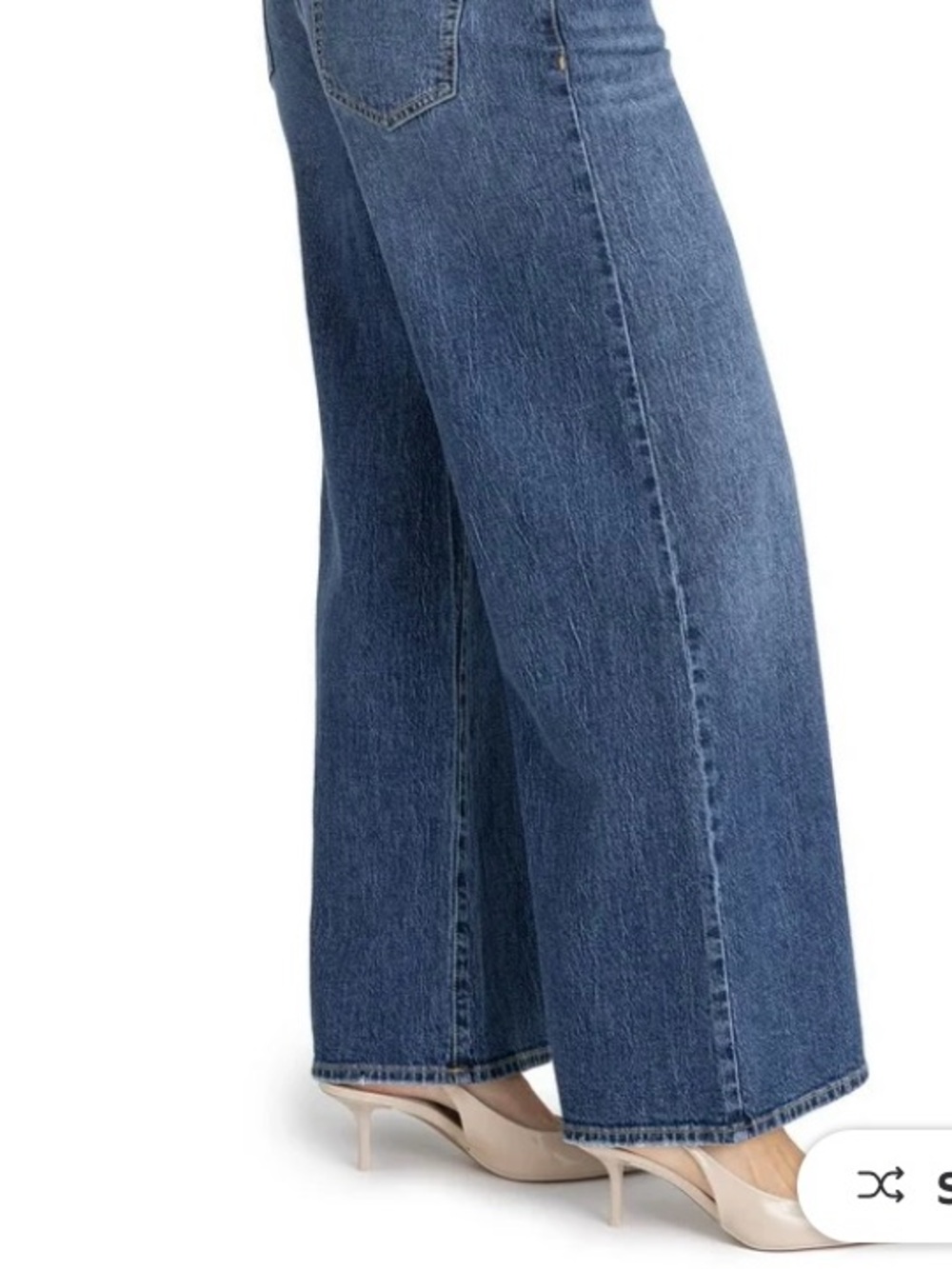 Jordache Wide-Leg High-Rise Jeans in Medium Blue - Picture 2 of 4